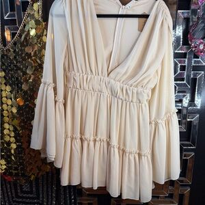 Elegant Cream Women's Top